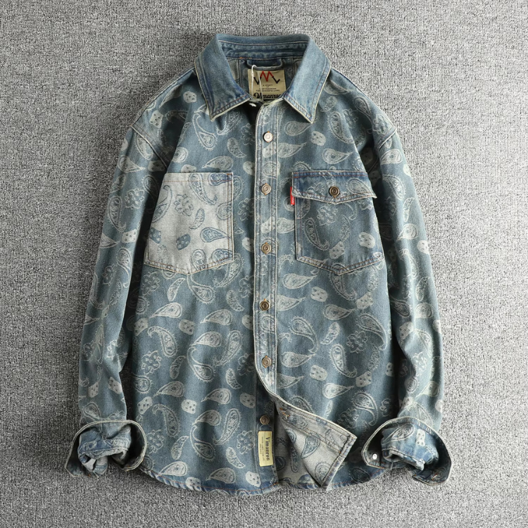 Vintage Paisley Forge Utility Shirt