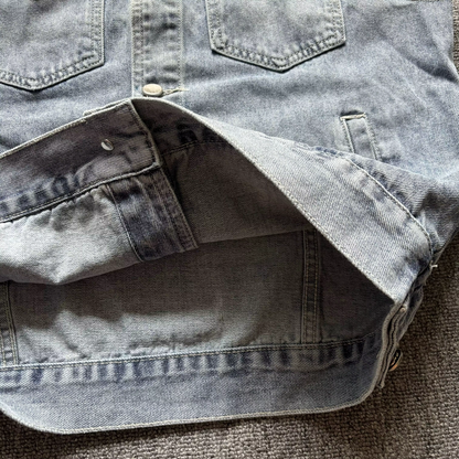 Vintage Distressed Denim Vest