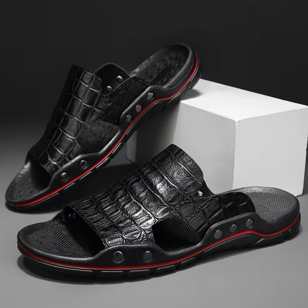 Ardion Croc-Embossed Slides