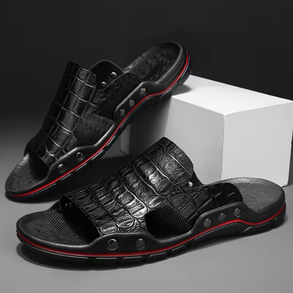 Ardion Croc-Embossed Slides