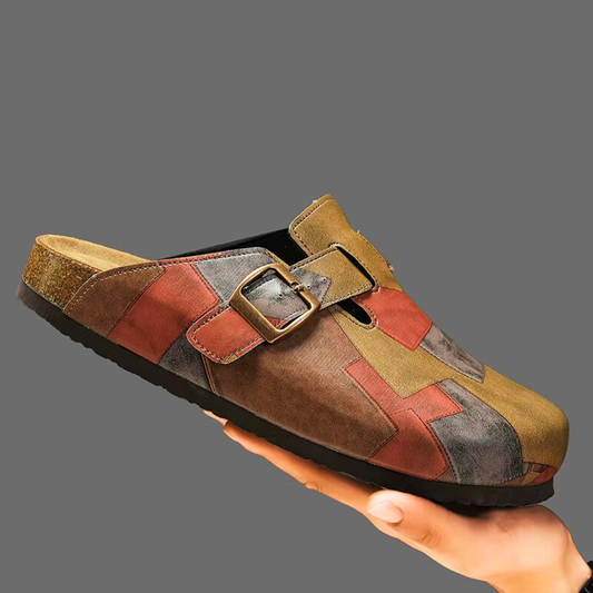 Vintage Artisan Leather Clogs