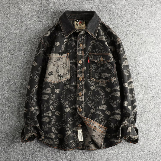 Vintage Paisley Forge Utility Shirt