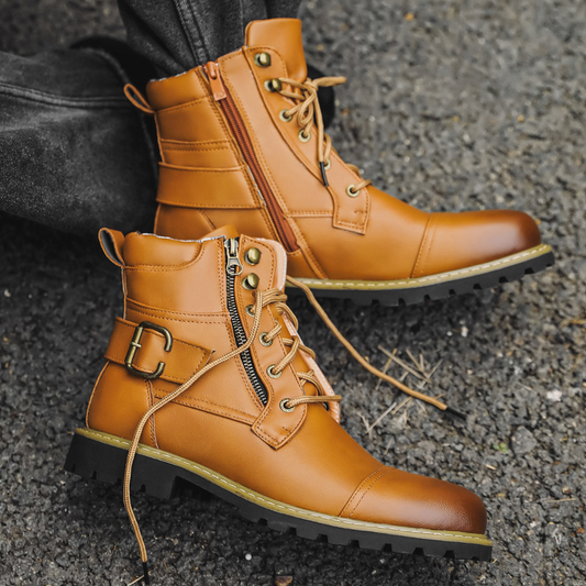 Hardline Leather Utility Boots
