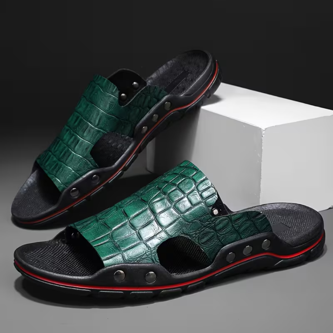 Ardion Croc-Embossed Slides