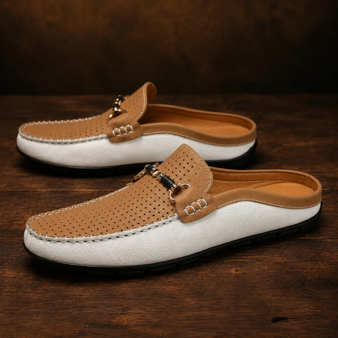 Alveroni Leather Mules