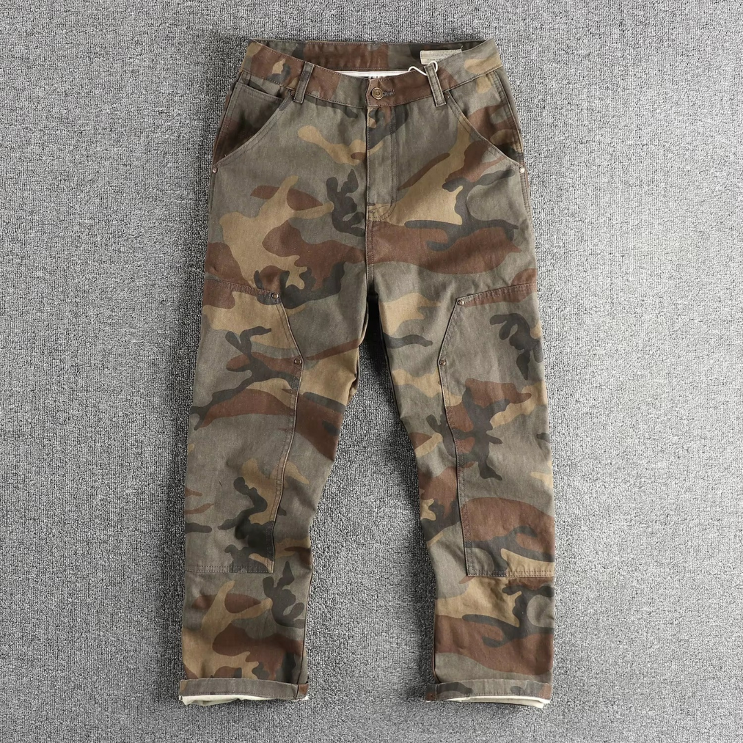 Vintage Camo Double-Knee Utility Pants
