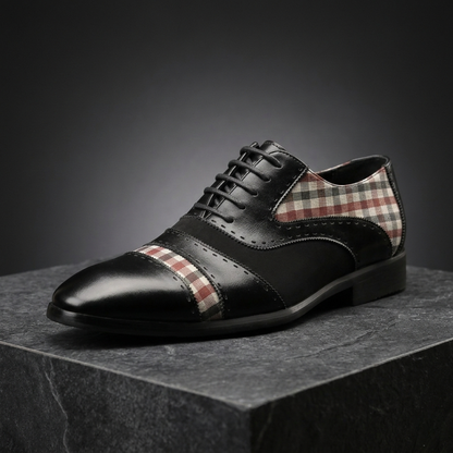 Rovanni Plaid Panel Oxfords