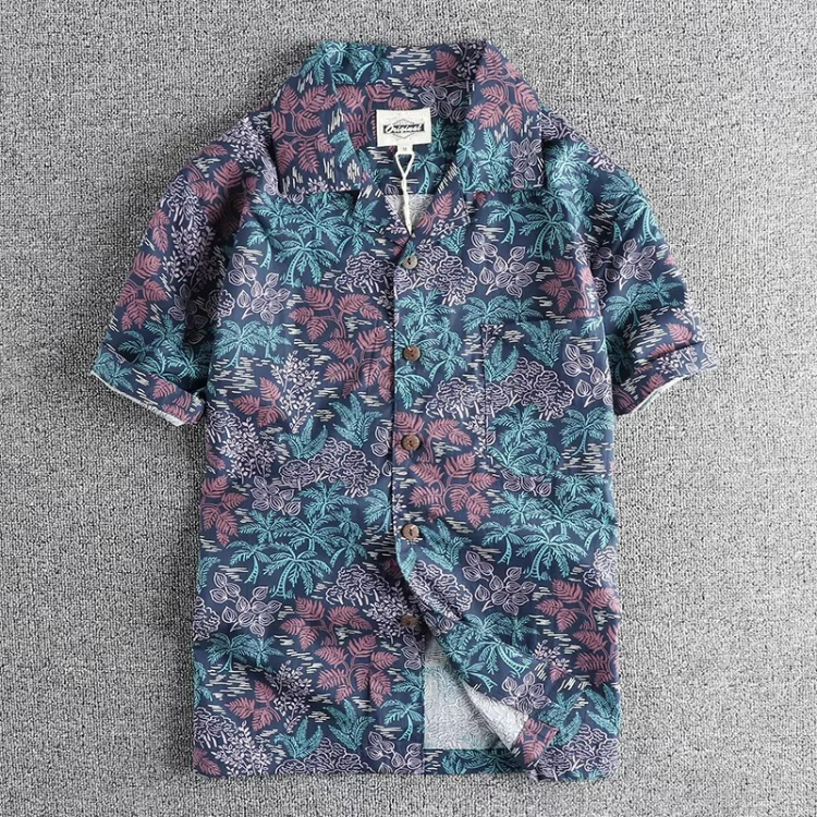 Vintage Seaside Hawaiian Shirt