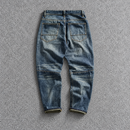 Vintage Zip-Pocket Double-Knee Jeans