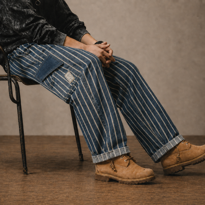Vintage Pinstripe Baggy Pants