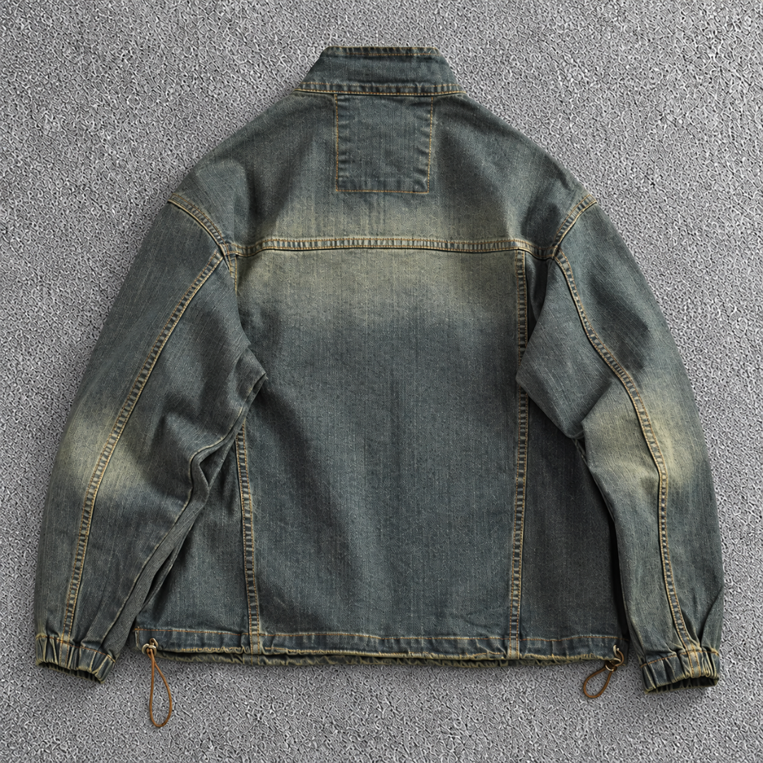 Vintage Washed Quarter-Zip Jacket