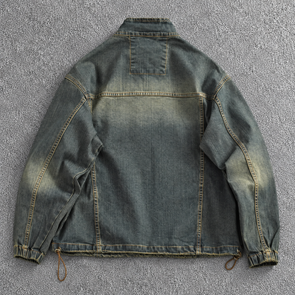 Vintage Washed Quarter-Zip Jacket