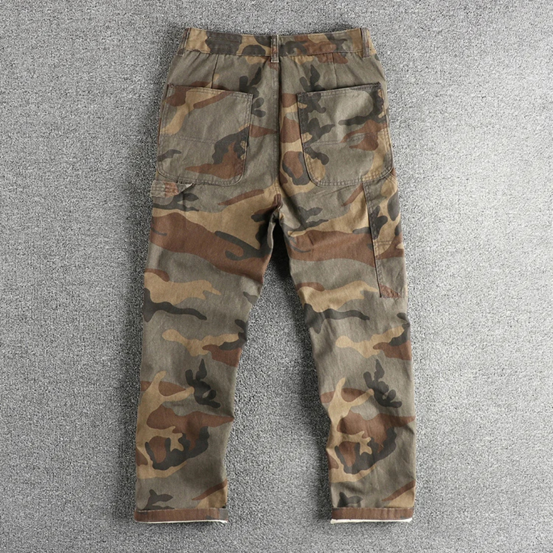 Vintage Camo Double-Knee Utility Pants