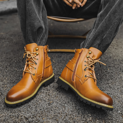 Hardline Leather Utility Boots