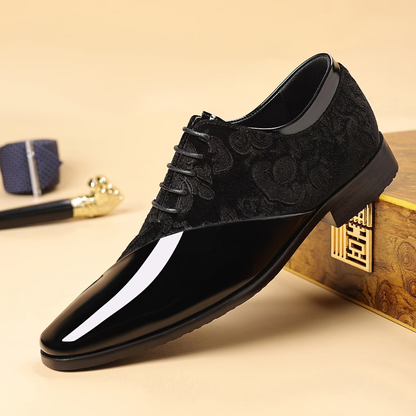 Veltrani Velvet Patent Oxfords