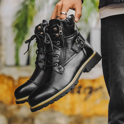 Hardline Leather Utility Boots