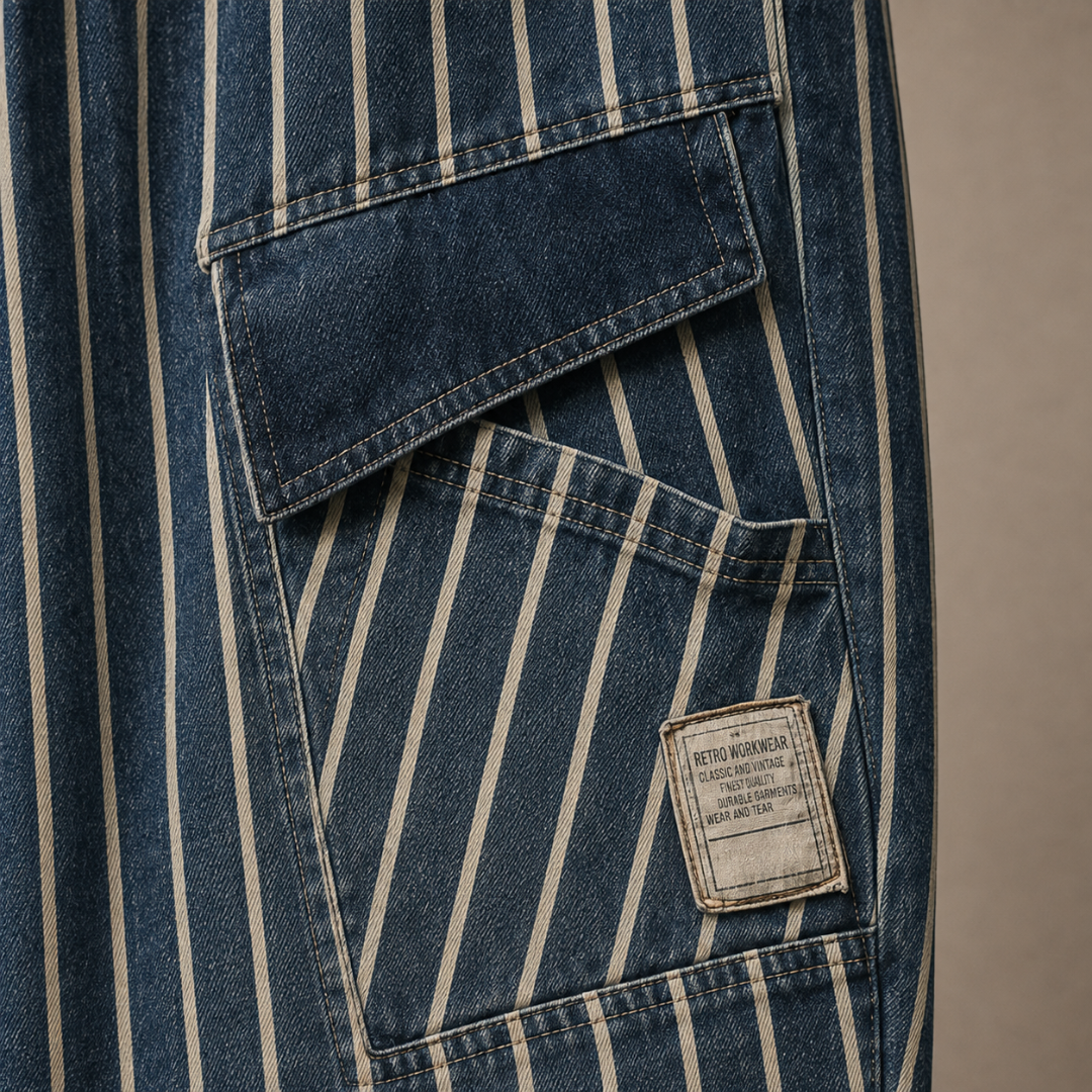 Vintage Pinstripe Baggy Pants