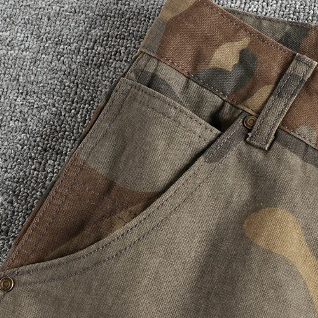 Vintage Camo Double-Knee Utility Pants