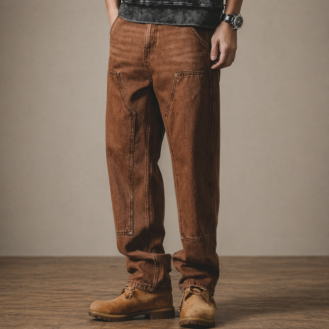 Vintage Rustline Double-Knee Utility Pants