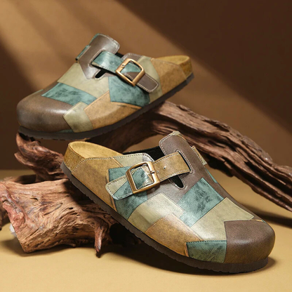 Vintage Artisan Leather Clogs