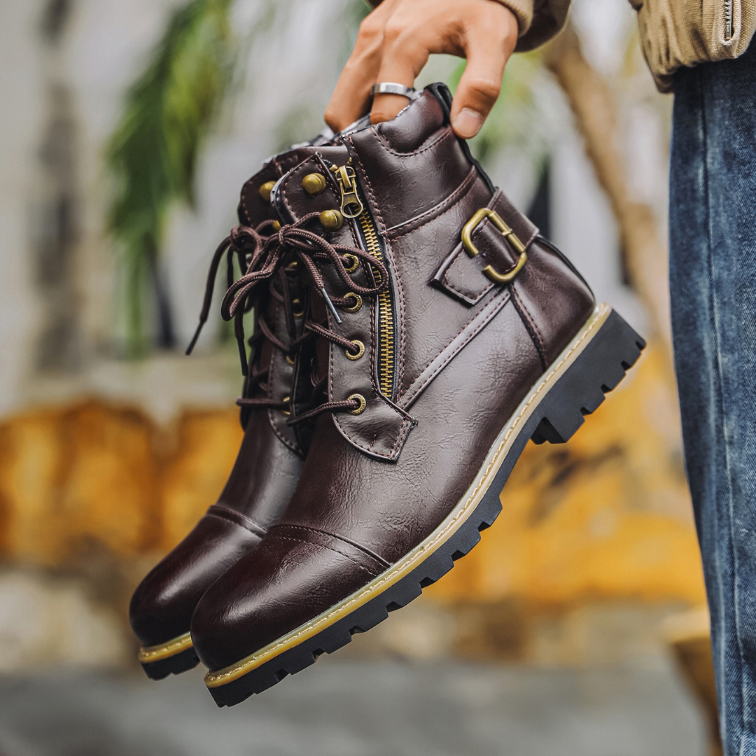 Hardline Leather Utility Boots