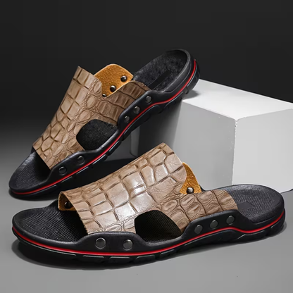 Ardion Croc-Embossed Slides