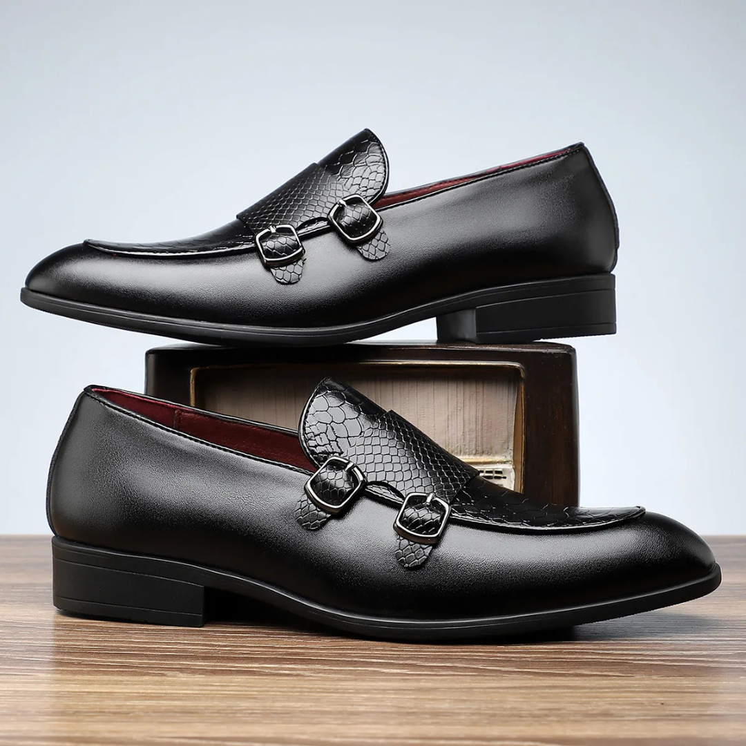 Calivento Leather Croc Loafers