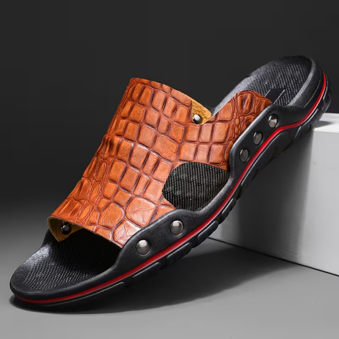 Ardion Croc-Embossed Slides