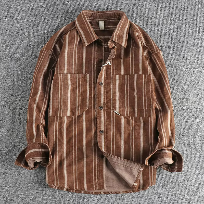 Vintage Ridge Striped Shirt