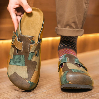 Vintage Artisan Leather Clogs