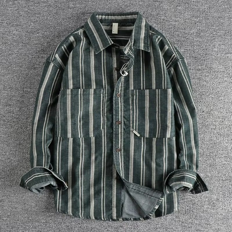 Vintage Ridge Striped Shirt