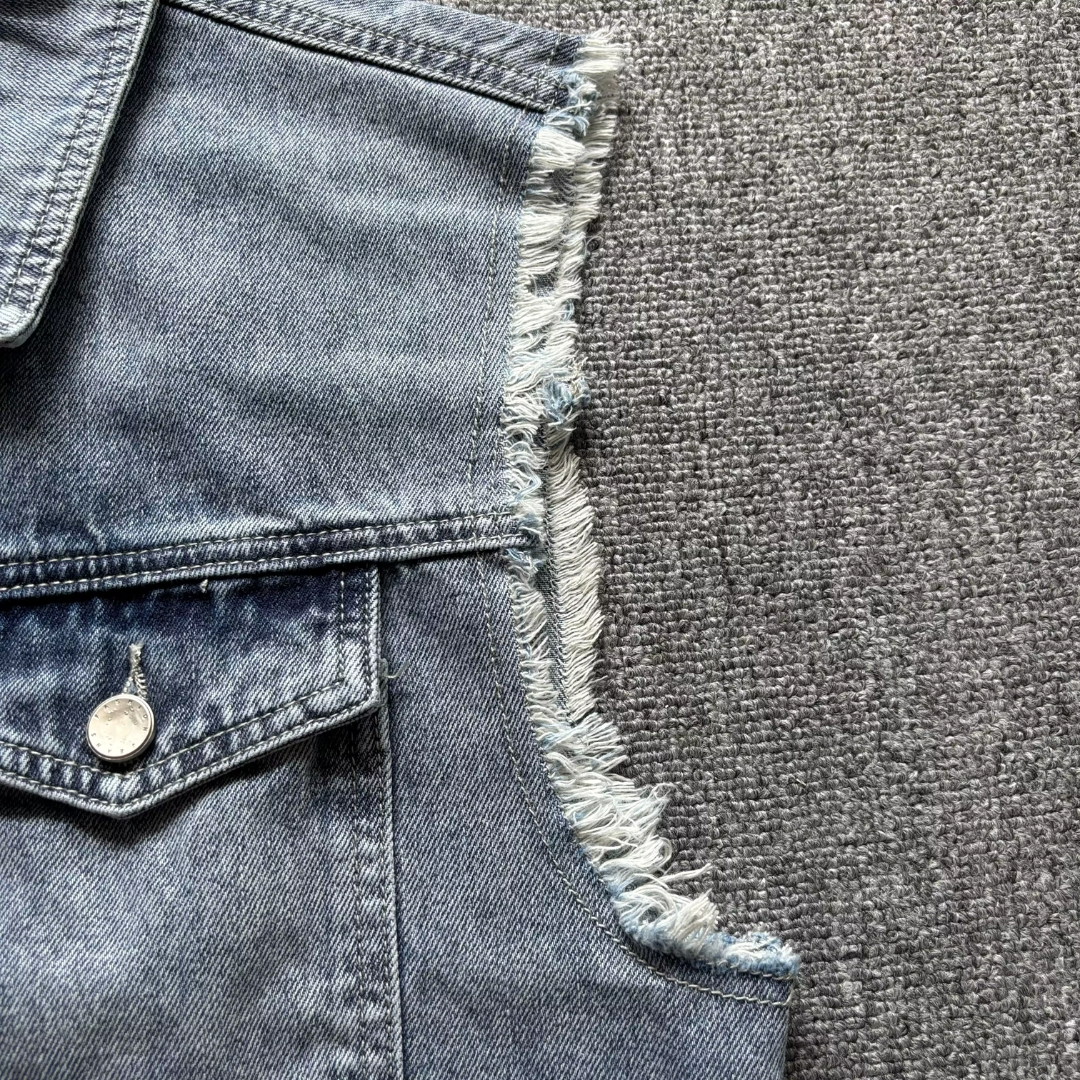 Vintage Distressed Denim Vest