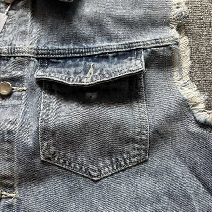 Vintage Distressed Denim Vest