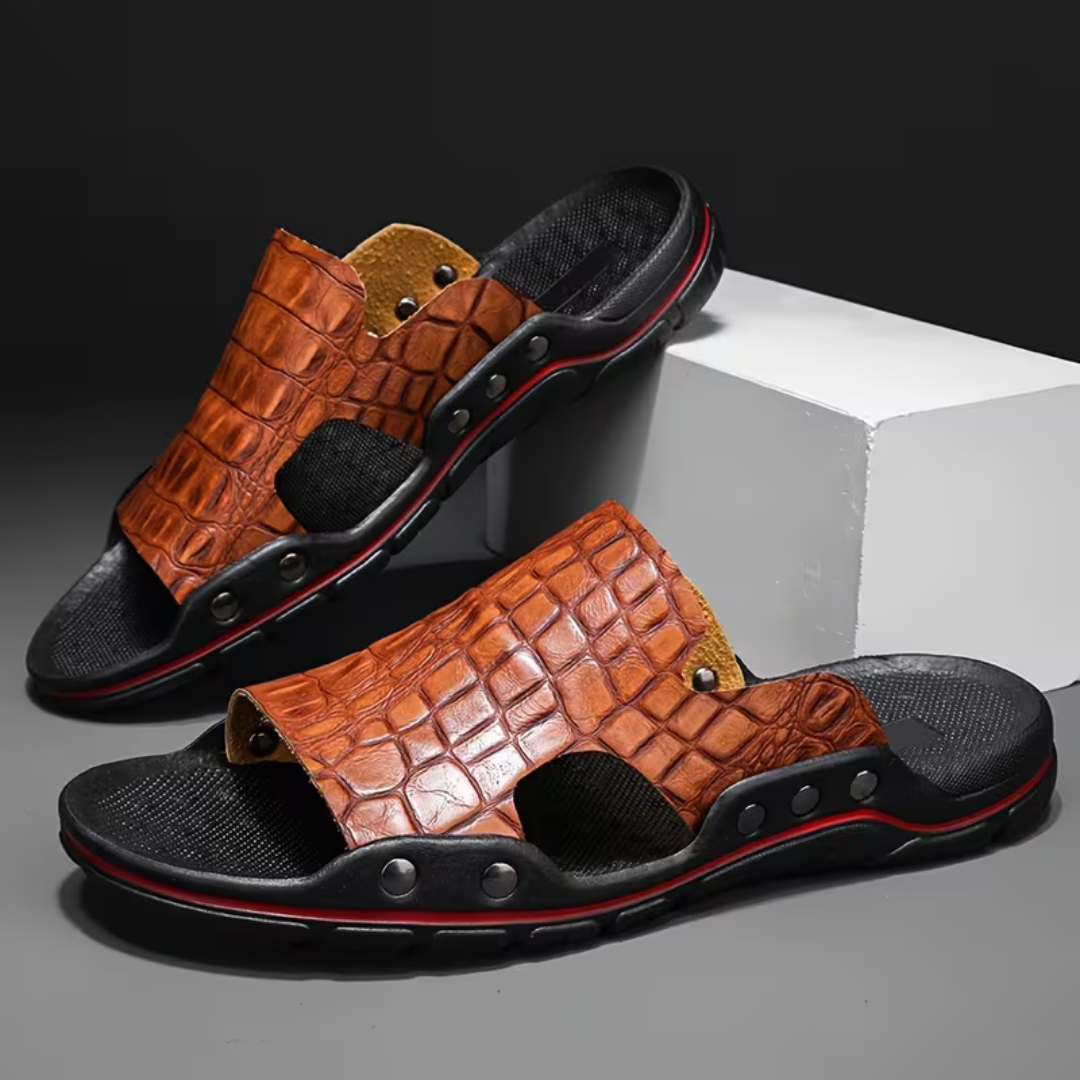 Ardion Croc-Embossed Slides
