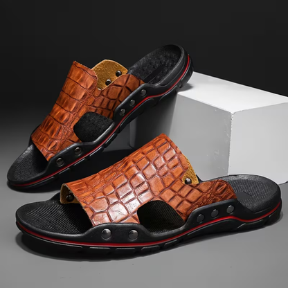 Ardion Croc-Embossed Slides