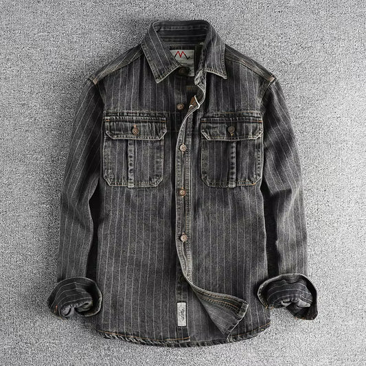 Vintage Charcoal Utility Shirt