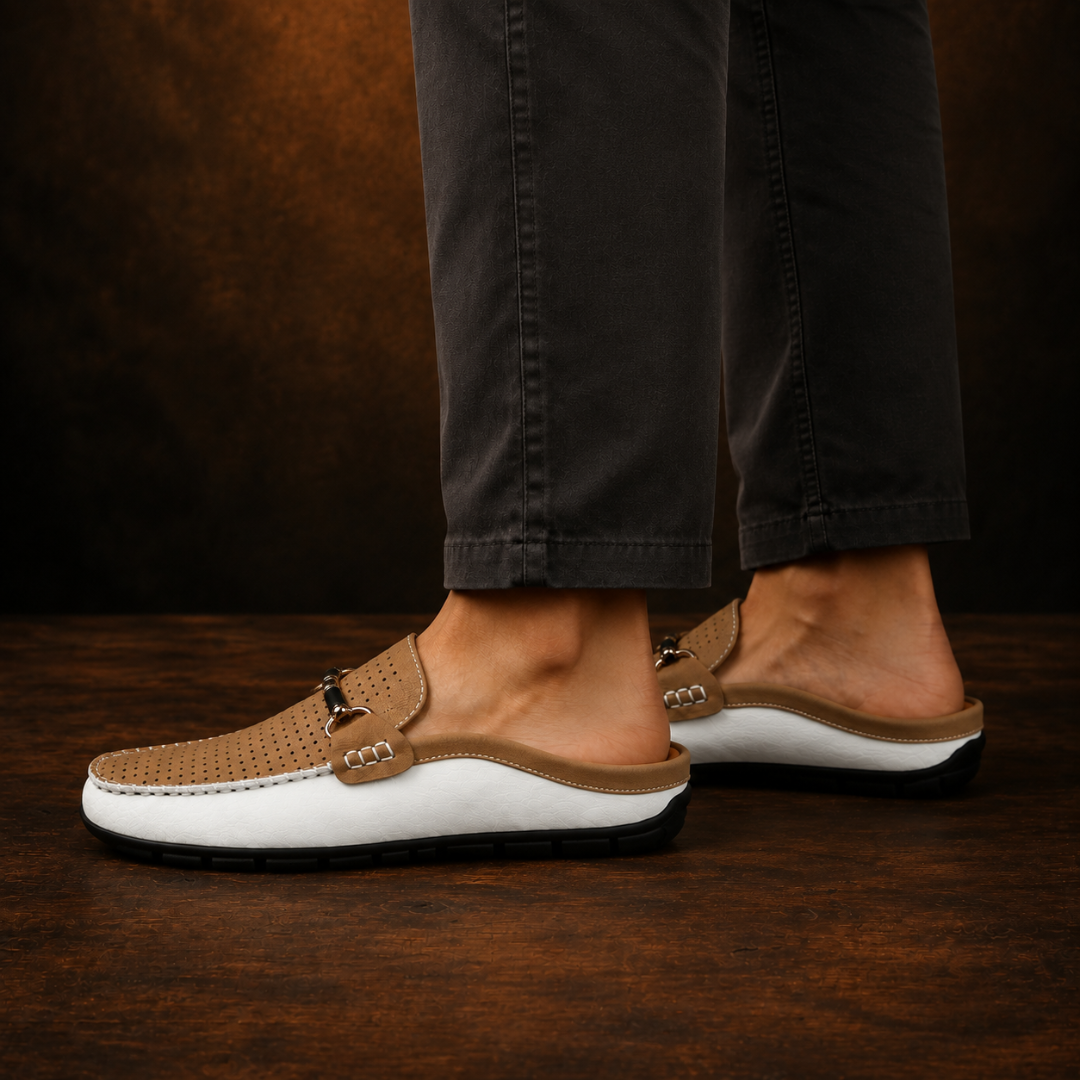 Alveroni Leather Mules
