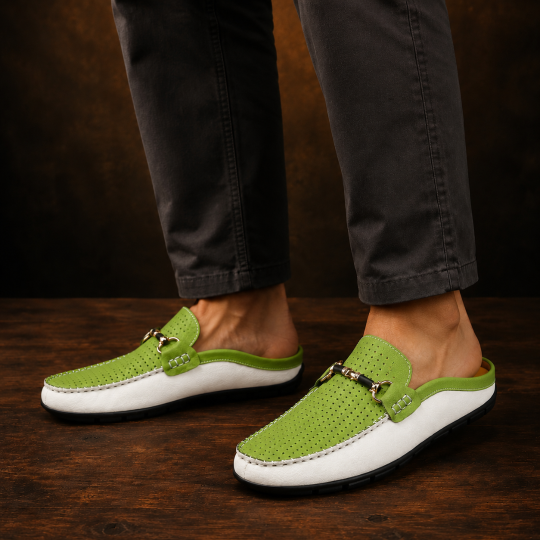 Alveroni Leather Mules